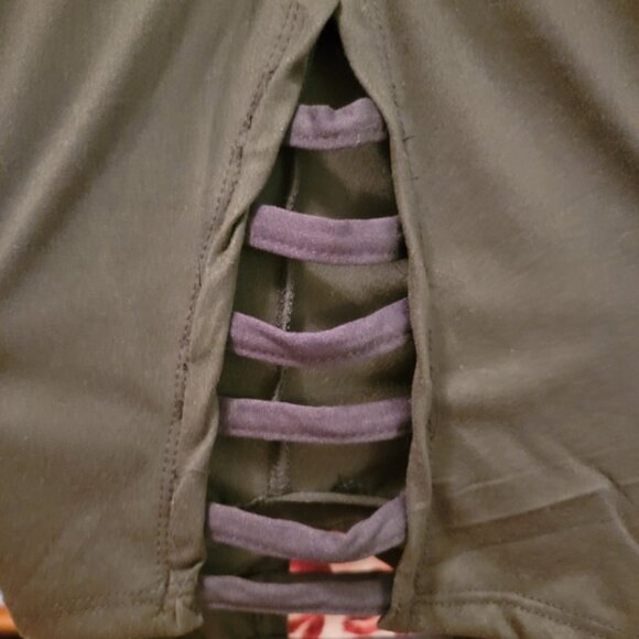 Black Rouge Collection Women's Open Side Detail Biker Shorts - Picture 7 of 7